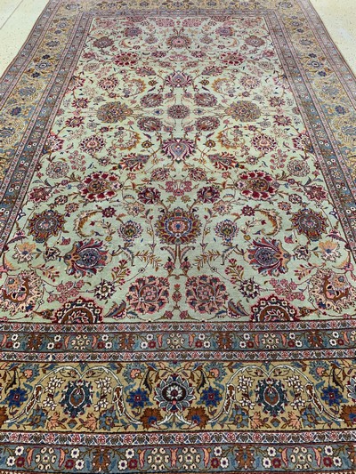 27131054h - Keschan Kork fein, Persien, Mitte 20.Jhd, Korkwolle auf Baumwolle, ca. 363 x 230 cm, ...