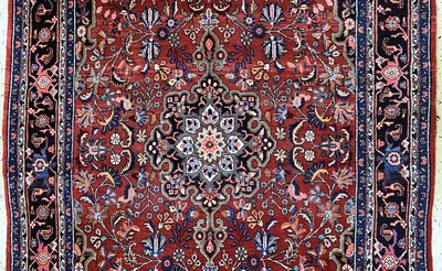 27131055b - Bidjar, Persien, Mitte 20.Jhd, Wolle auf Baumwolle, ca. 215 x 133 cm, EHZ: 1-2 ...