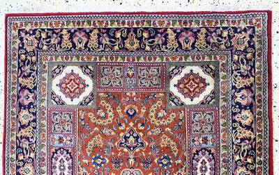 27131057a - Ghom Kork fein, Persien, Mitte 20.Jhd, Korkwolle auf Baumwolle, ca. 178 x 120 cm, EHZ: ...