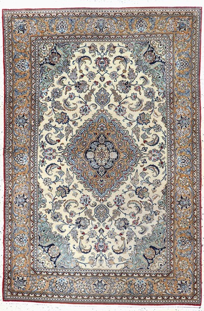 Image Ghom Kork fein, Persien, Mitte 20.Jhd, Korkwolle mit Seide, ca. 210 x 140 cm, EHZ: 2 ...