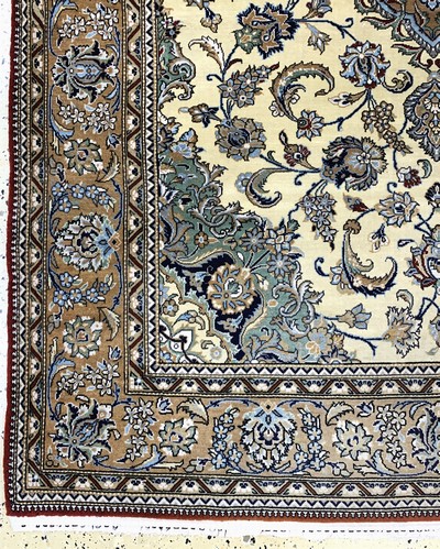 27131058b - Ghom Kork fein, Persien, Mitte 20.Jhd, Korkwolle mit Seide, ca. 210 x 140 cm, EHZ: 2 ...