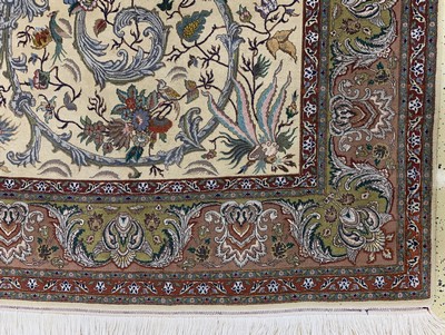 27131062a - Täbriz fein(60 Raj), Persien, Mitte 20.Jhd,Korkwolle mit Seide, ca. 310 x 195 cm, ca. ...