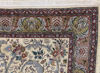 27131062f - Täbriz fein(60 Raj), Persien, Mitte 20.Jhd,Korkwolle mit Seide, ca. 310 x 195 cm, ca. ...