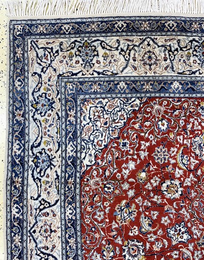 27131064d - Nain´Tudeschk´fein, Persien, Anfang 20.Jhd,Korkwolle mit Seide, ca. 240 x 153 cm, ca. ...