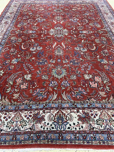 27131067h - Sarogh alt, Persien, Mitte 20.Jhd, Wolle auf Baumwolle, ca. 400 x 300 cm, EHZ: 2 ...