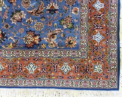 27131068a - Esfahan fein, Persien, Anfang 20.Jhd, Korkwolle auf Baumwolle, ca. 290 x 200 cm, ...