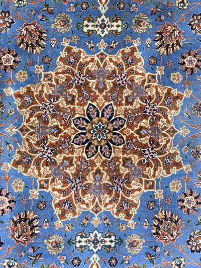 27131068d - Esfahan fein, Persien, Anfang 20.Jhd, Korkwolle auf Baumwolle, ca. 290 x 200 cm, ...