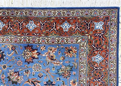 27131068f - Esfahan fein, Persien, Anfang 20.Jhd, Korkwolle auf Baumwolle, ca. 290 x 200 cm, ...