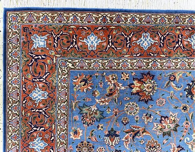 27131068g - Esfahan fein, Persien, Anfang 20.Jhd, Korkwolle auf Baumwolle, ca. 290 x 200 cm, ...