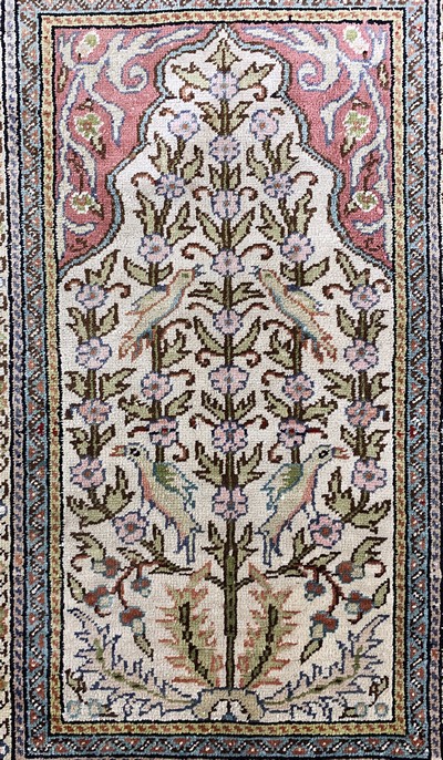 27131069e - 2 Lots Seiden Kayseri, Türkei, Mitte 20.Jhd, reine Naturseide, ca. 63 x 41 cm, EHZ:2 ...