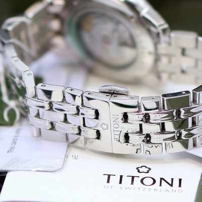27131070c - TITONI Master Series Chronometer ungetragene Herrenarmbanduhr Referenz 83188 S-575, ...