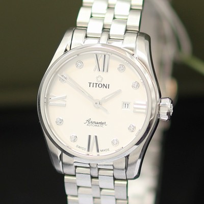 27131085a - TITONI Airmaster ungetragene Damenarmbanduhr Referenz 23908 S-616, Schweiz, Automatik, ...