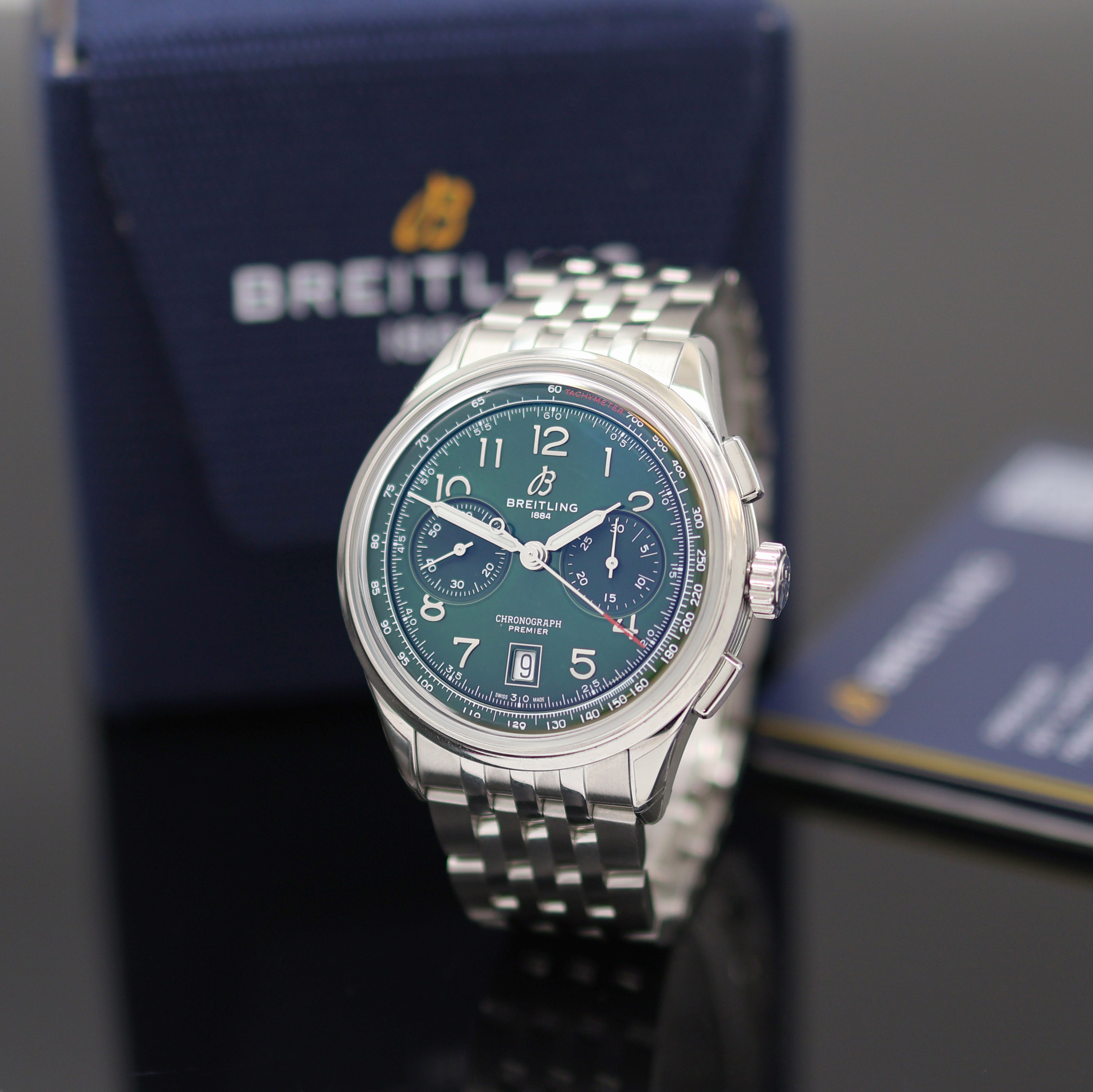 Image 27131182 - BREITLING Premier B01 Chronometer nahezu neuwertiger Armbandchronograph Referenz AB0145, ...