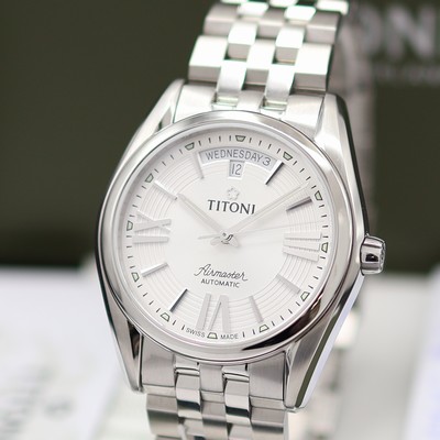 27131137a - TITONI Airmaster ungetragene Herrenarmbanduhr Referenz 93909 S-342, Schweiz, Automatik, ...