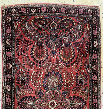 27131176a - Us Re-Import Sarogh, Persien, Anfang 20.Jhd, Wolle auf Baumwolle, ca. 147 x 73 cm, EHZ: ...