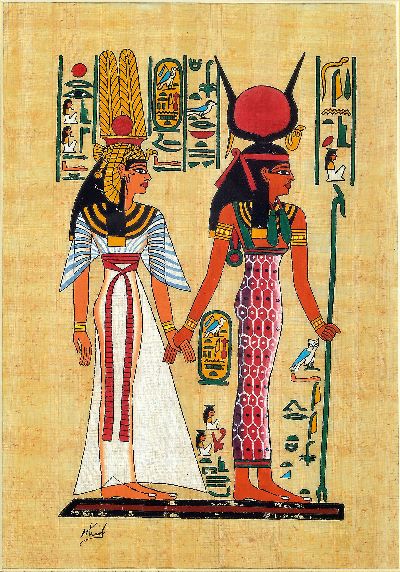 27131233a - 4 Papyrus-Malereien und eine Illustration indo-persisch, neuzeitlich, nach altem Vorbild, ...