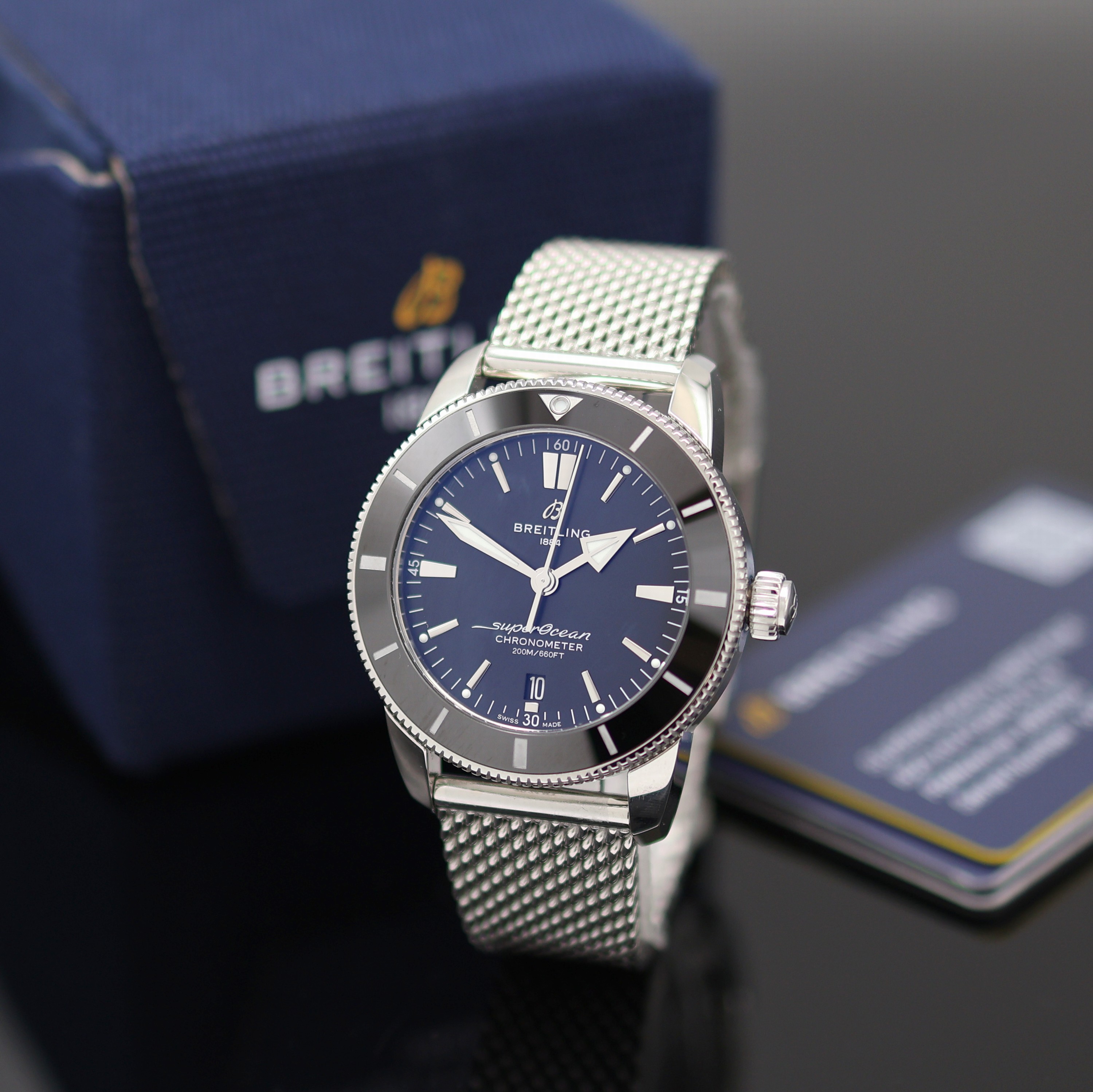 Image 27131373 - BREITLING Superocean Heritage Chronometer ungetragene Herrenarmbanduhr Referenz AB2030, ...