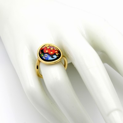 27131387a - Frey Wille Ring Waterdrop, Messing verg., ´Folkloric Masterpiece - Country Wedding´, RW ...