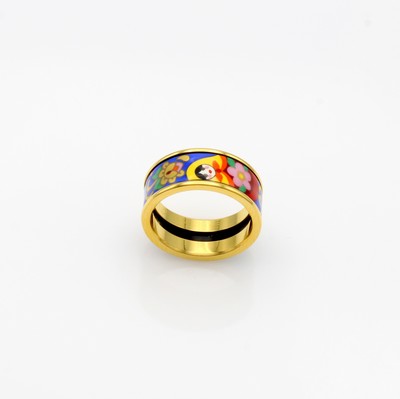 27131396a - Frey Wille Ring Miss, Metall verg., ´Folkloric Masterpiece - My Matryoshka´, RW ca. 51, ...