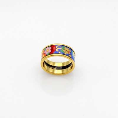 27131398a - Frey Wille Ring Miss, Metall verg., ´Folkloric Masterpiece - My Matryoshka´, RW ca. 50, ...