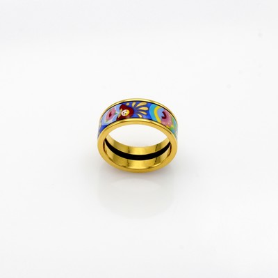 27131399a - Frey Wille Ring Miss, Metall verg., ´Folkloric Masterpiece - My Matryoshka´, RW ca. 55, ...