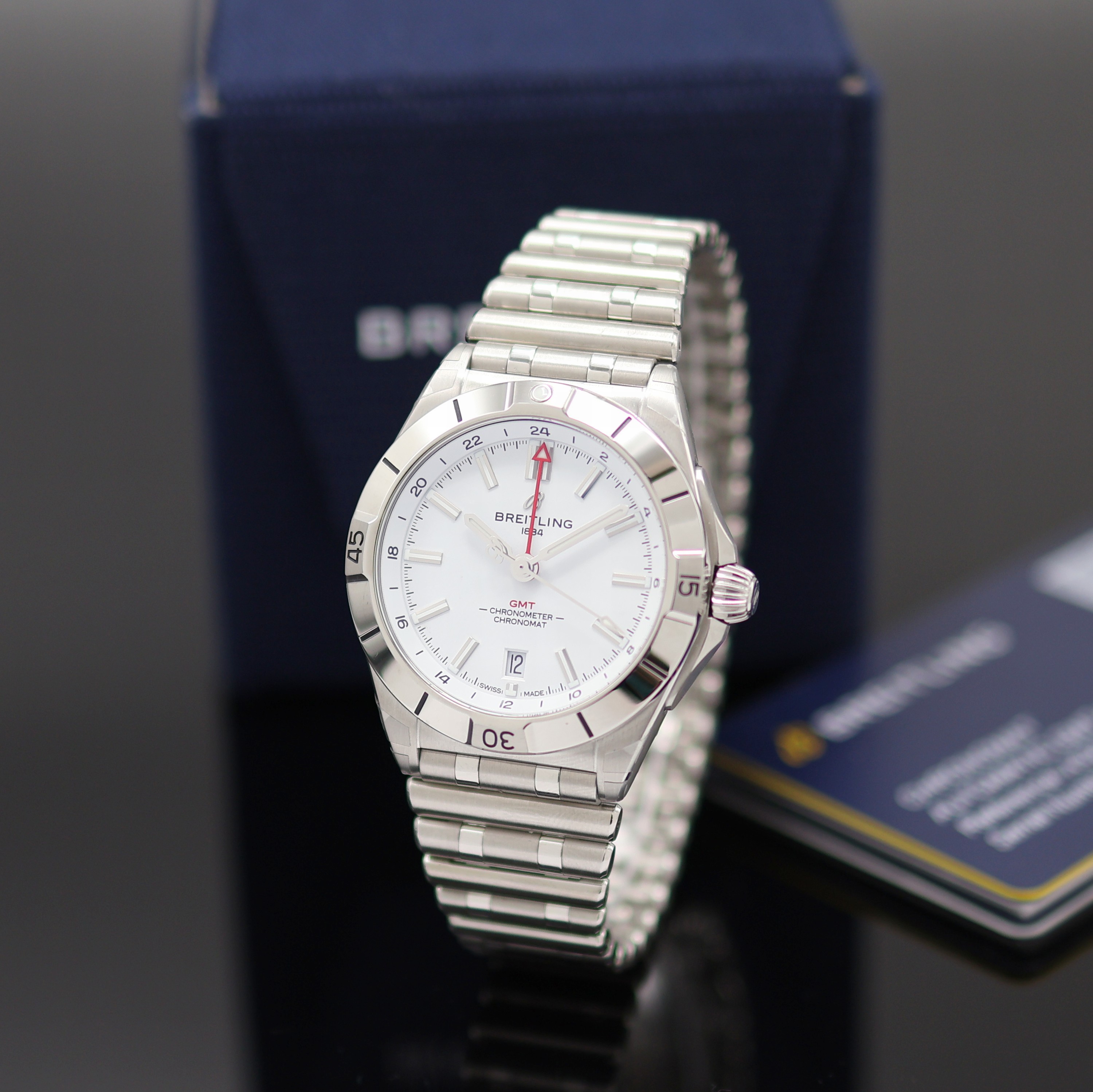 Image 27131406 - BREITLING Chronomat GMT Chronometer ungetragene Herrenarmbanduhr Referenz A32398, ...