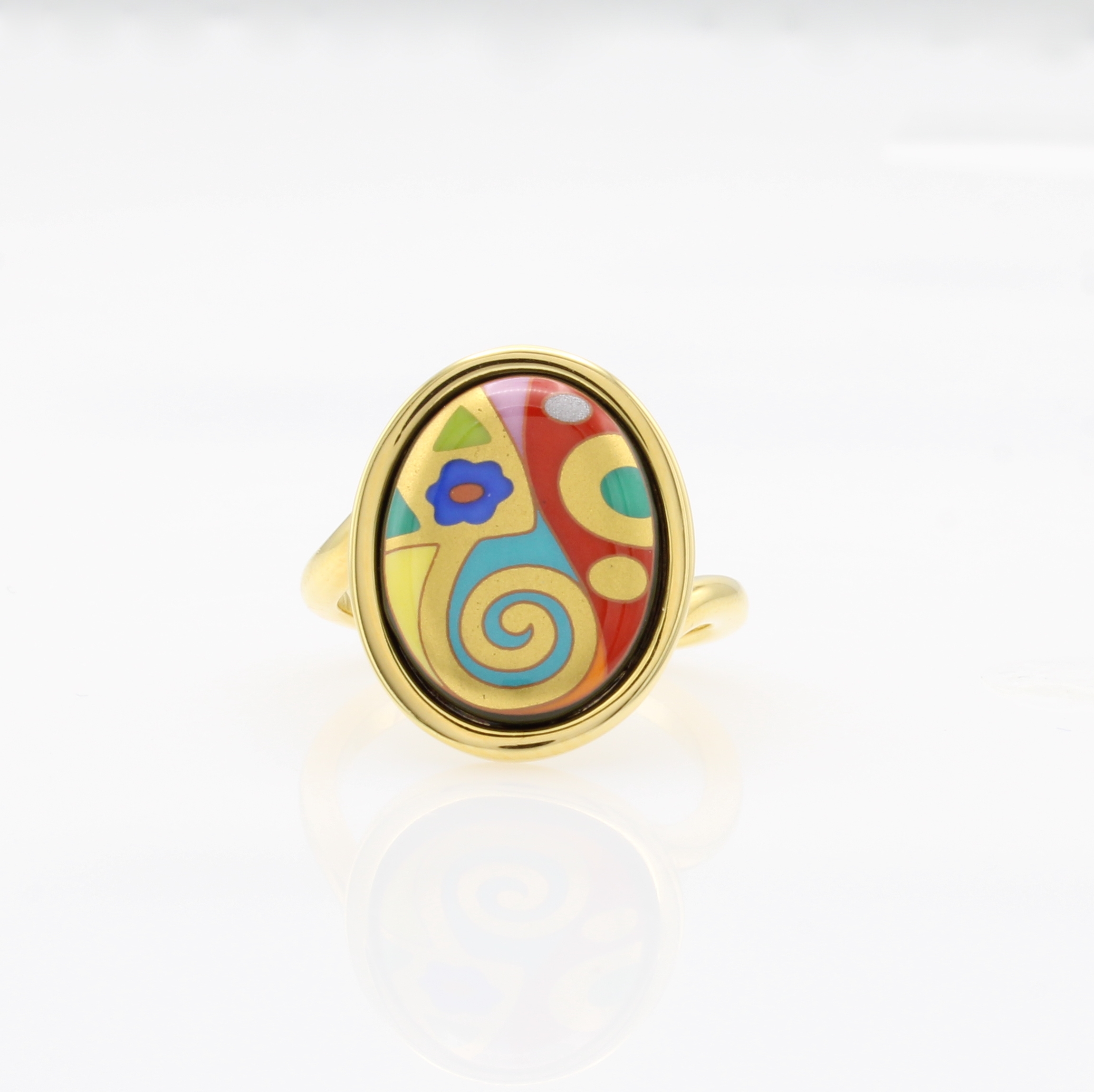 Image 27131421 - Frey Wille Ring Waterdrop, Metall verg., ´Hope´, RW ca. 53, orig. Etui Schätzpreis: ...
