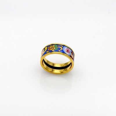 27131400a - Frey Wille Ring Miss, Metall verg., ´Folkloric Masterpiece - My Matryoshka´, RW ca. 56, ...