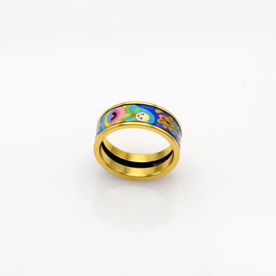 27131404a - Frey Wille Ring Miss, Metall verg., ´Folkloric Masterpiece - My Matryoshka´, RW ca. 58, ...