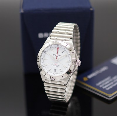 Image BREITLING Chronomat GMT Chronometer ungetragene Herrenarmbanduhr Referenz A32398, ...