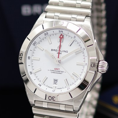27131406a - BREITLING Chronomat GMT Chronometer ungetragene Herrenarmbanduhr Referenz A32398, ...