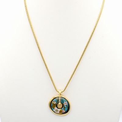 Image Frey Wille Anhänger mit Clip und Brillanten an Kette, Metall verg., Clip GG 750/000 m. ...