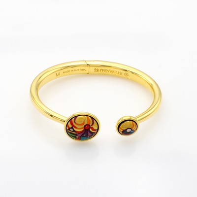 Image Frey Wille Armreif Spring, Metall verg., ´Hommage à Hundertwasser - Imperial´, orig. ...