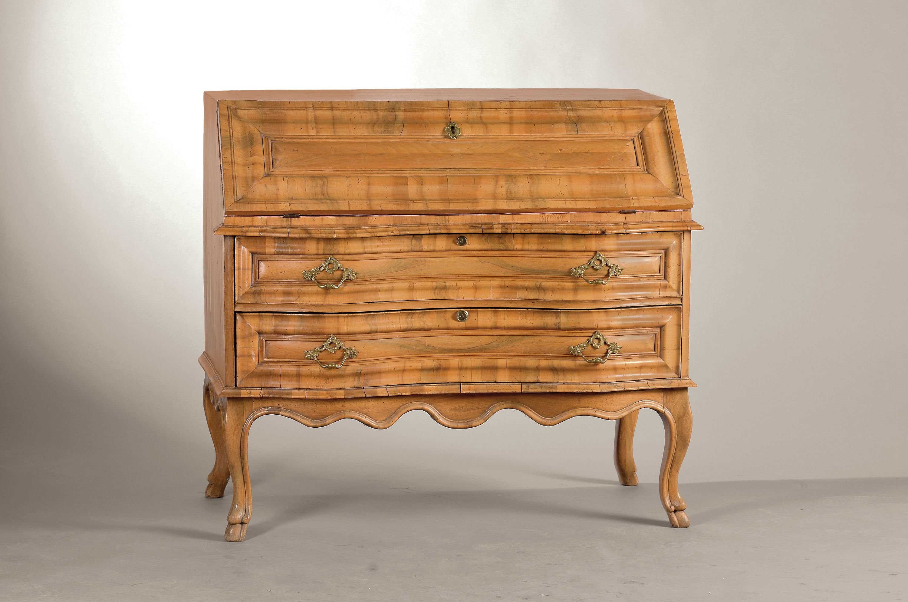 Image 27131567 - Barocksekretär, Frankfurt, um 1760/80, Nußbaumfurnier, 2 Schubladen schöne ...