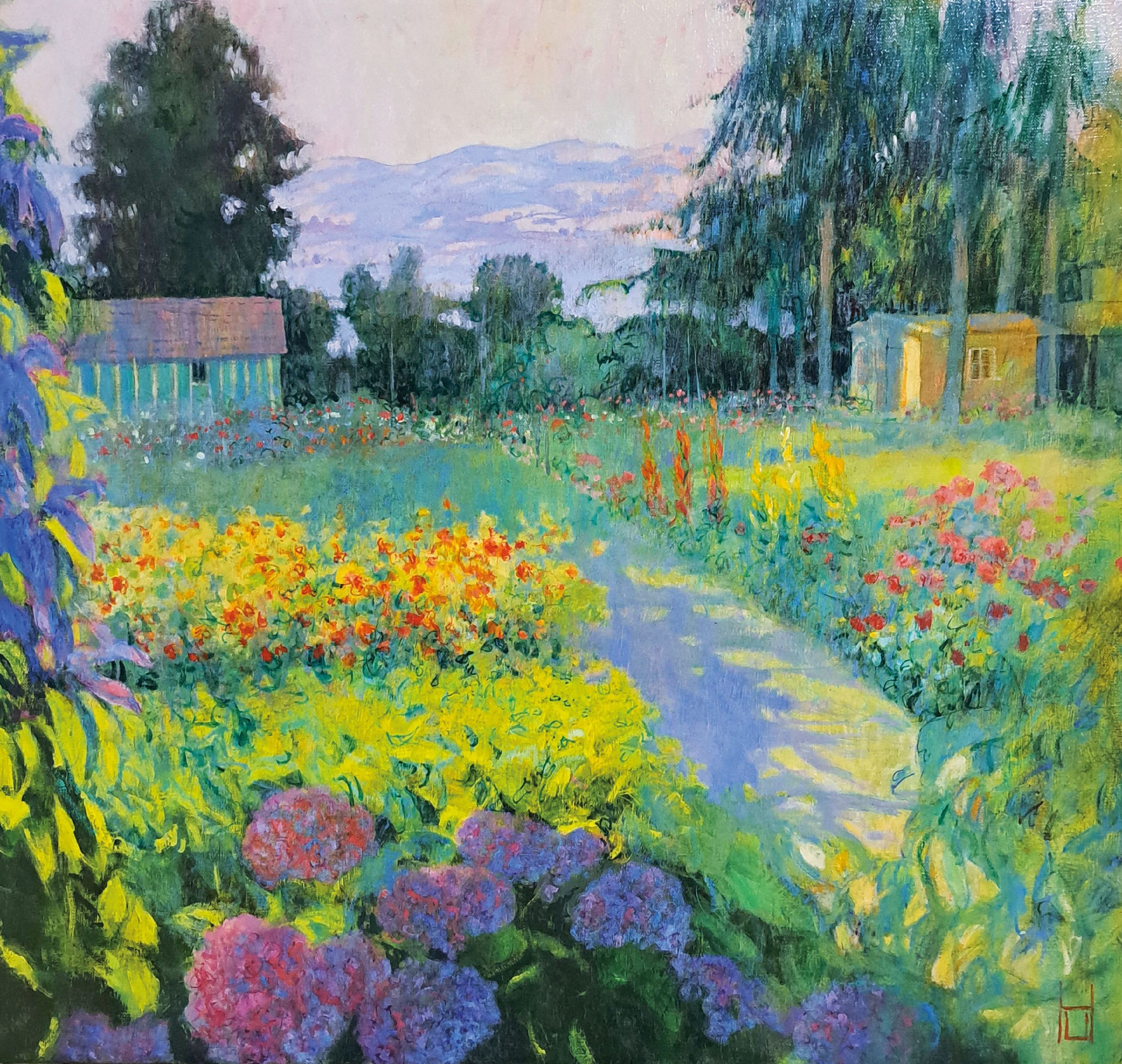 Image 27131598 - Uwe Herbst, geb. 1952 Köln, Jardins des hortensias, so rückseitig betitelt, sowie ...