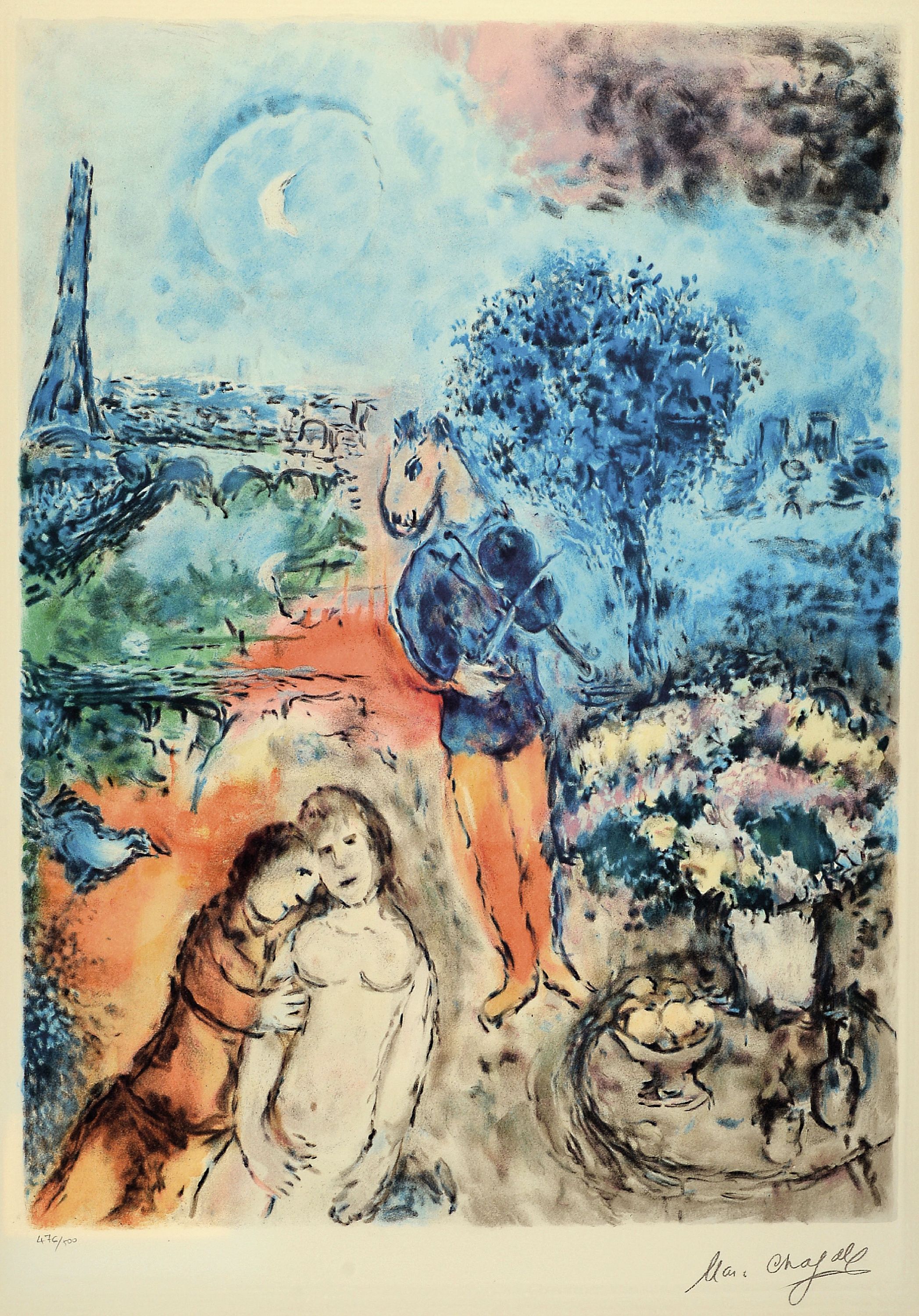Image 27131603 - Marc Chagall, 1887-1985, Farblithographie, La Serenade, drucksigniert, num. 476/500 ...