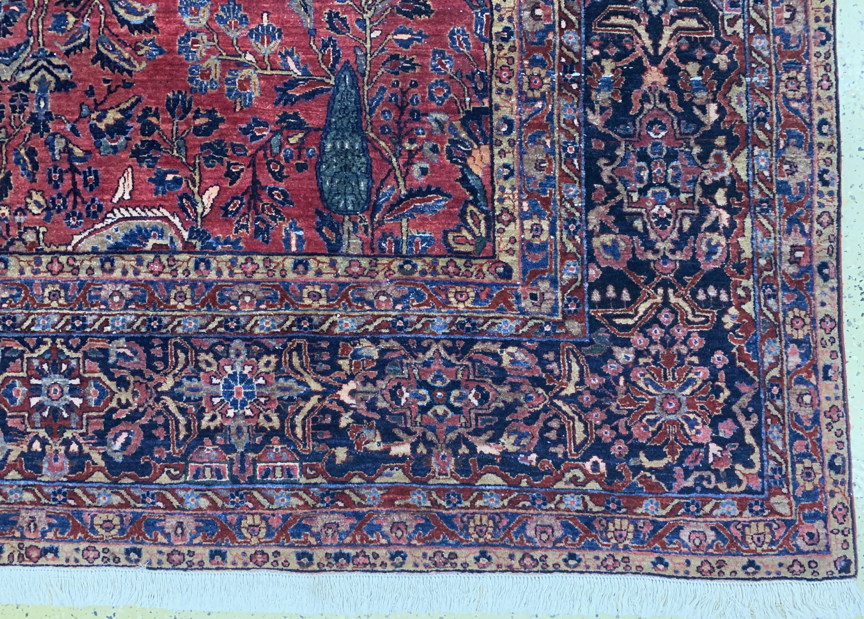 Detail a: Us Re-Import Sarogh, Persien, Anfang 20.Jhd, Wolle auf Baumwolle, ca. 500 x 300 cm,EHZ: 2-3