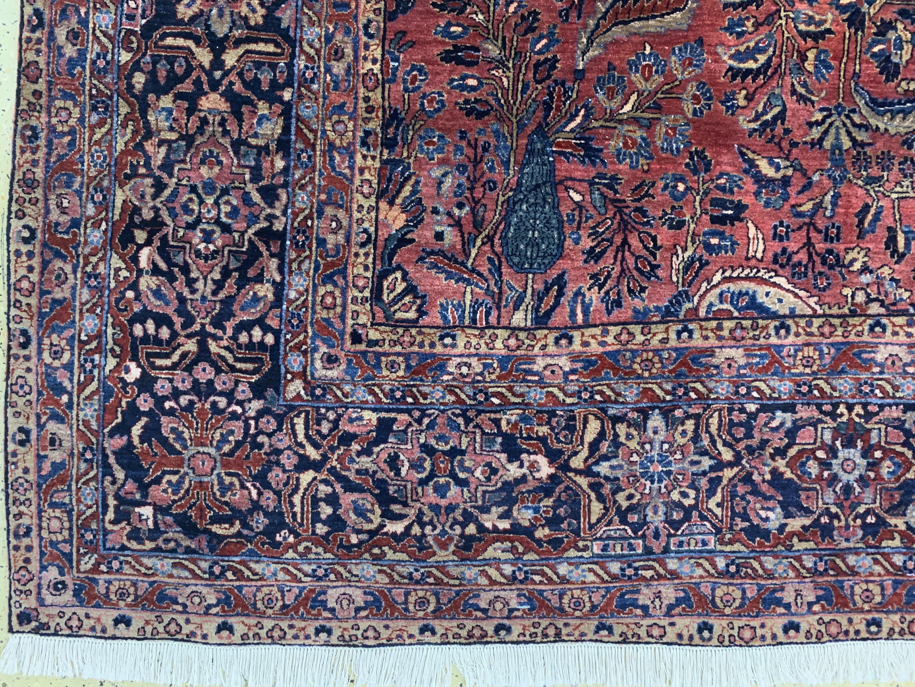 Detail b: Us Re-Import Sarogh, Persien, Anfang 20.Jhd, Wolle auf Baumwolle, ca. 500 x 300 cm,EHZ: 2-3