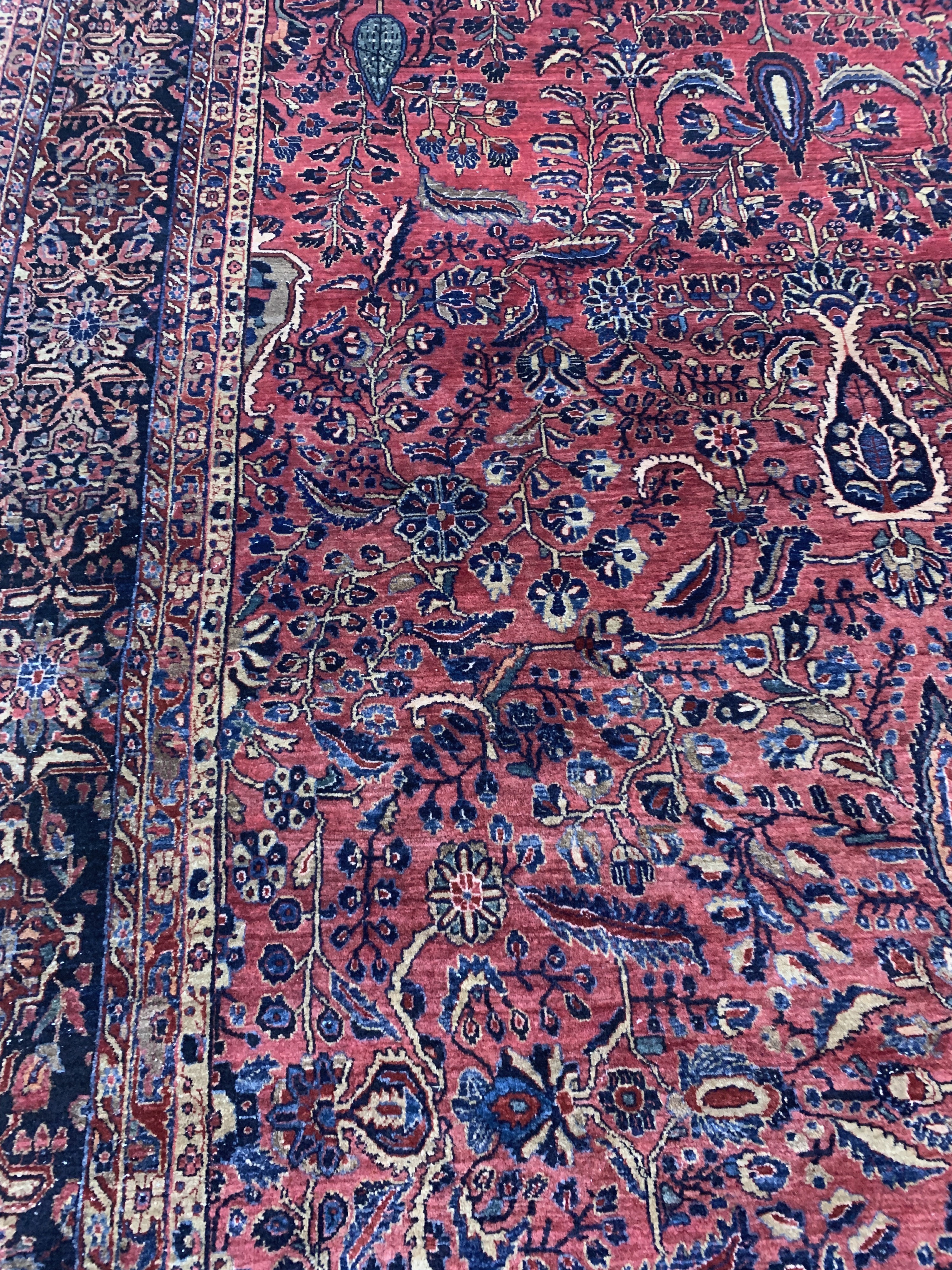 Detail h: Us Re-Import Sarogh, Persien, Anfang 20.Jhd, Wolle auf Baumwolle, ca. 500 x 300 cm,EHZ: 2-3