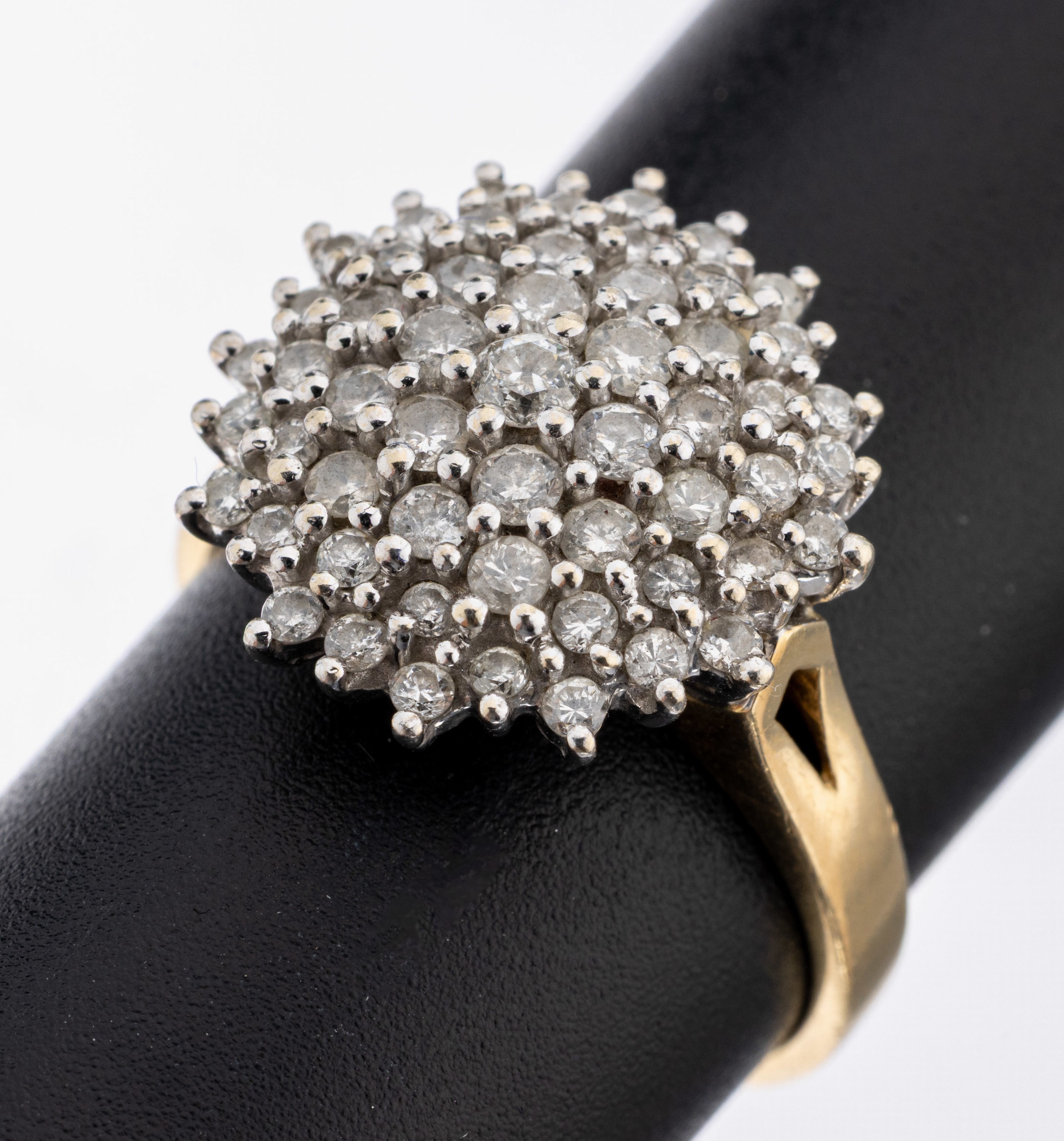 Image 27131739 - 14 kt Gold Brillant-Ring, GG/WG 585/000, WGRingkopf in mehreren Ebenen, 55 Brillanten ...