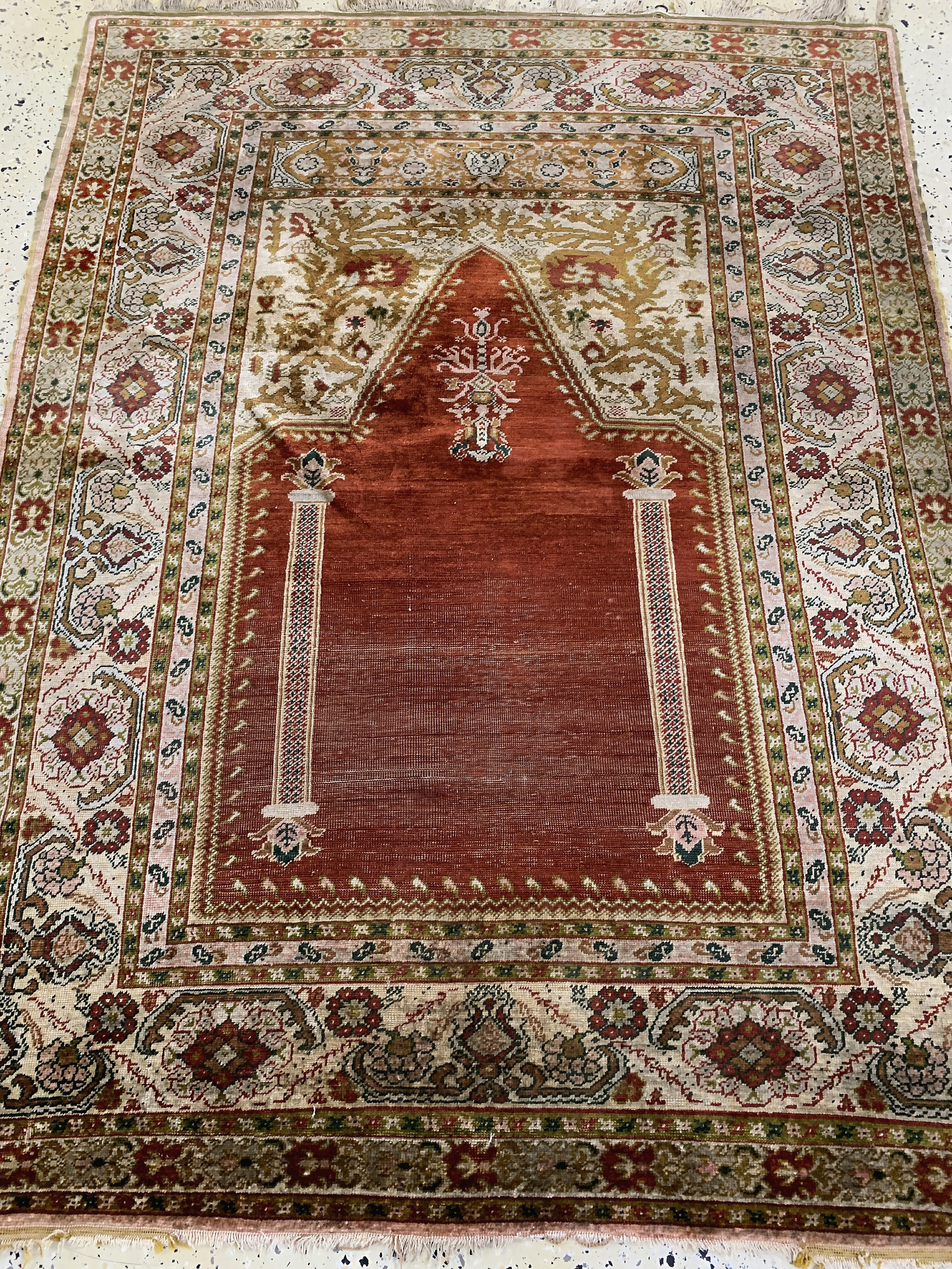 Detail e: Seiden Sivas, Türkei, um 1900, reine Naturseide, ca. 161 x 118 cm, EHZ: 3-4