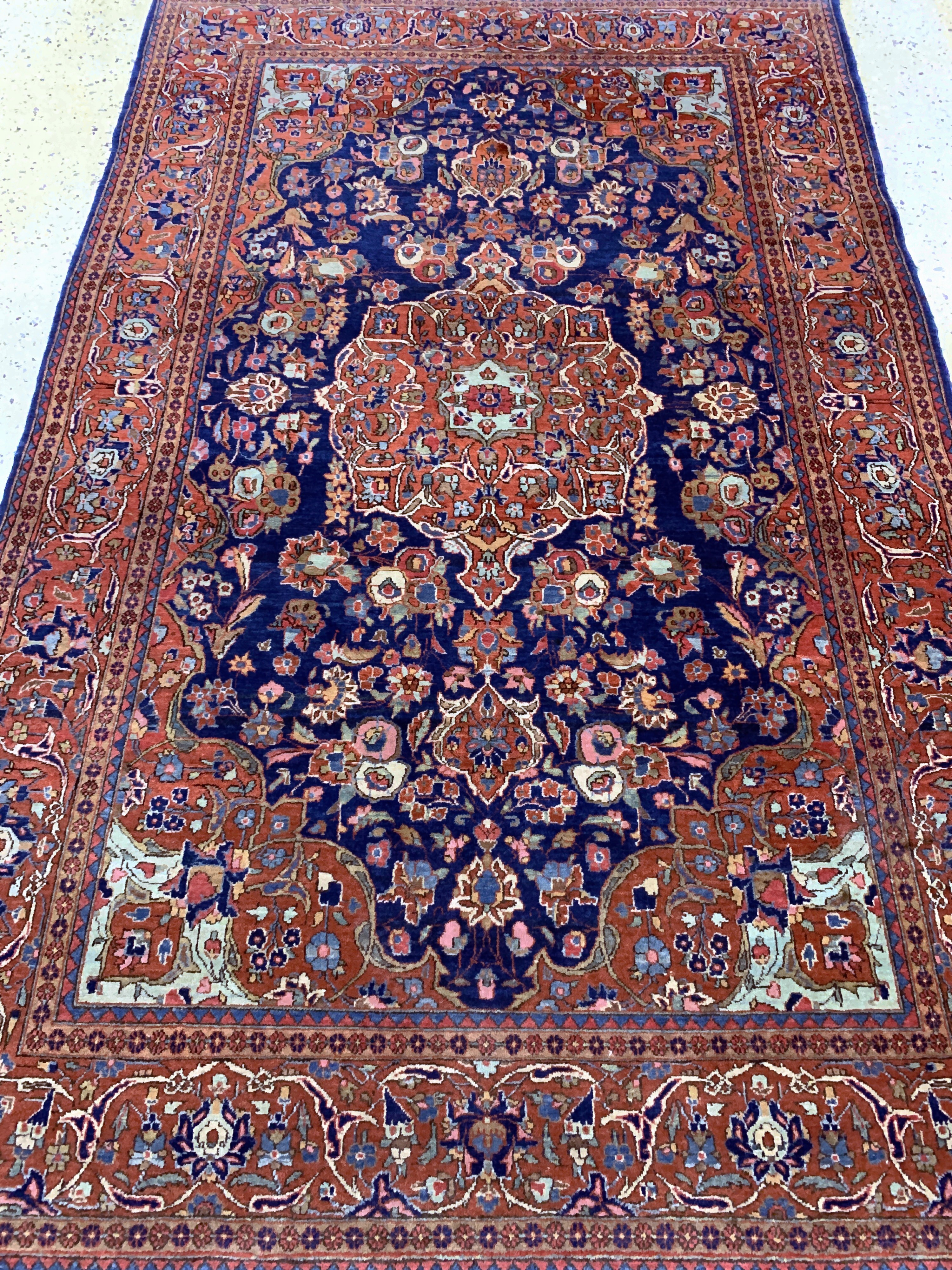 Detail e: Keschan Kork fein, Persien, Anfang 20.Jhd, Korkwolle auf Baumwolle, ca. 210 x 132 cm, EHZ: 2