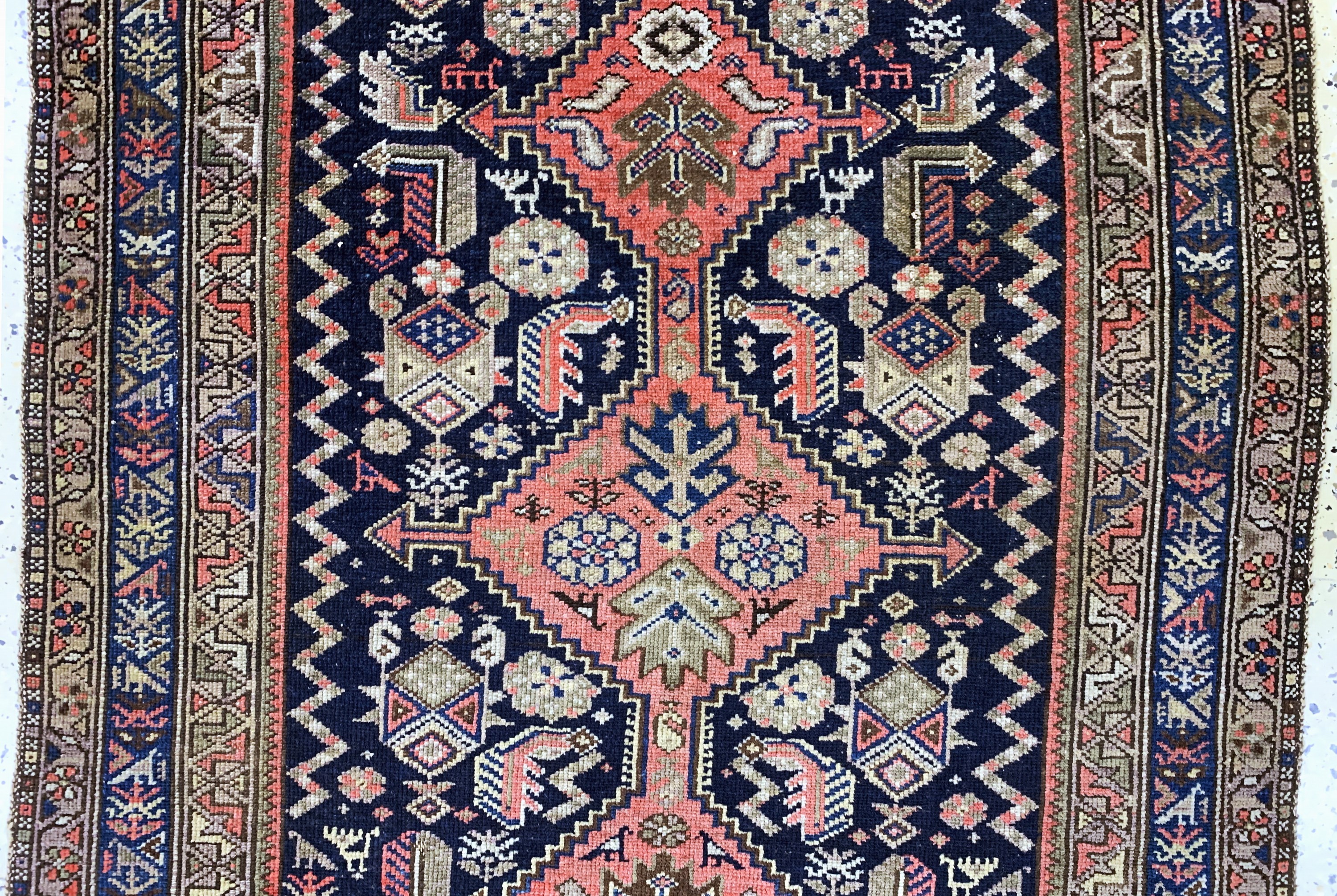 Detail b: Malayer antik, Persien, um 1900, Wolle auf Baumwolle, ca. 192 x 107 cm, EHZ: 3-4