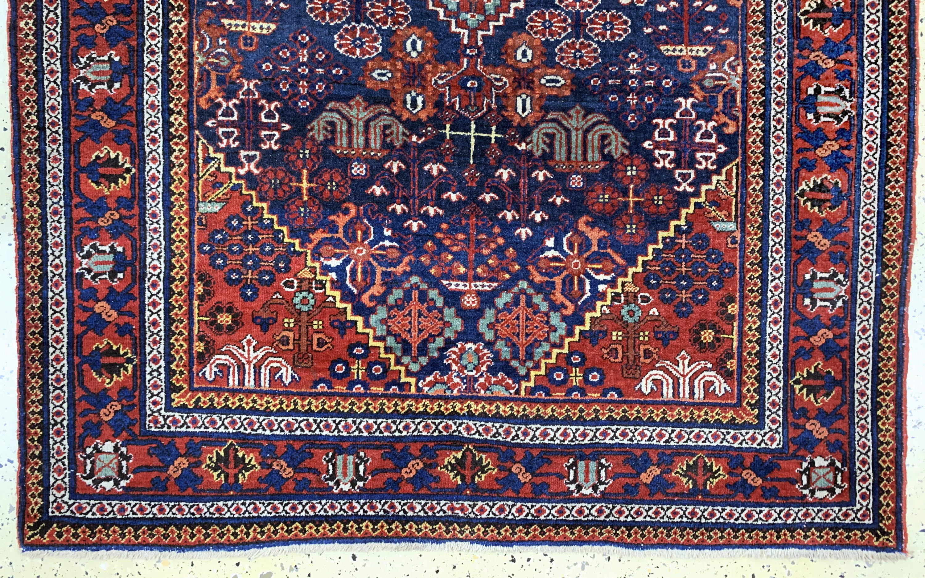 Detail c: Djoschagan, Persien, Anfang 20.Jhd, Wolle auf Baumwolle, ca. 201 x 134 cm, EHZ: 2-3