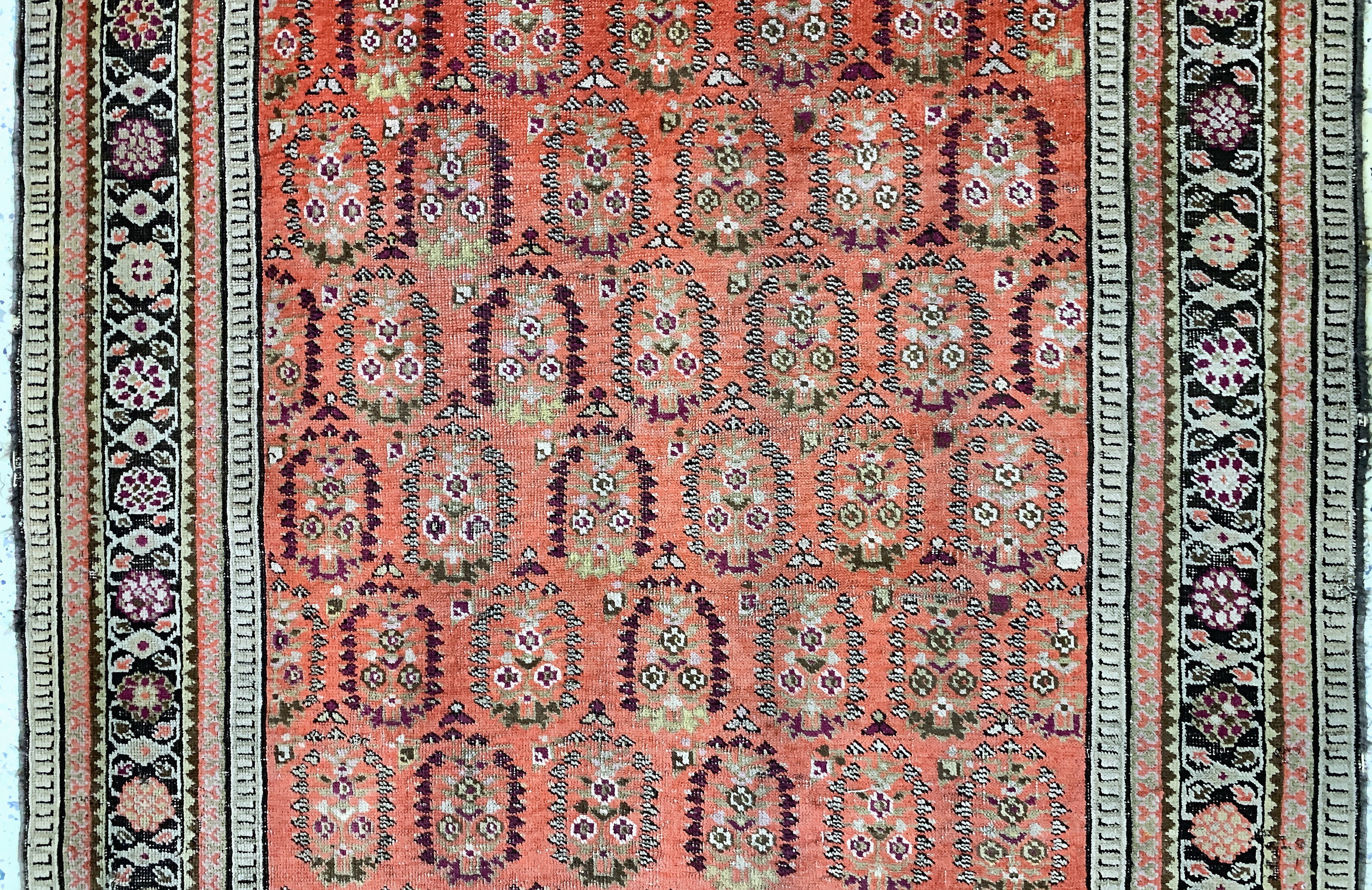 Detail b: Karabagh antik, Kaukasus, 19.Jhd, Wolle aufWolle, ca. 188 x 130 cm, EHZ: 3