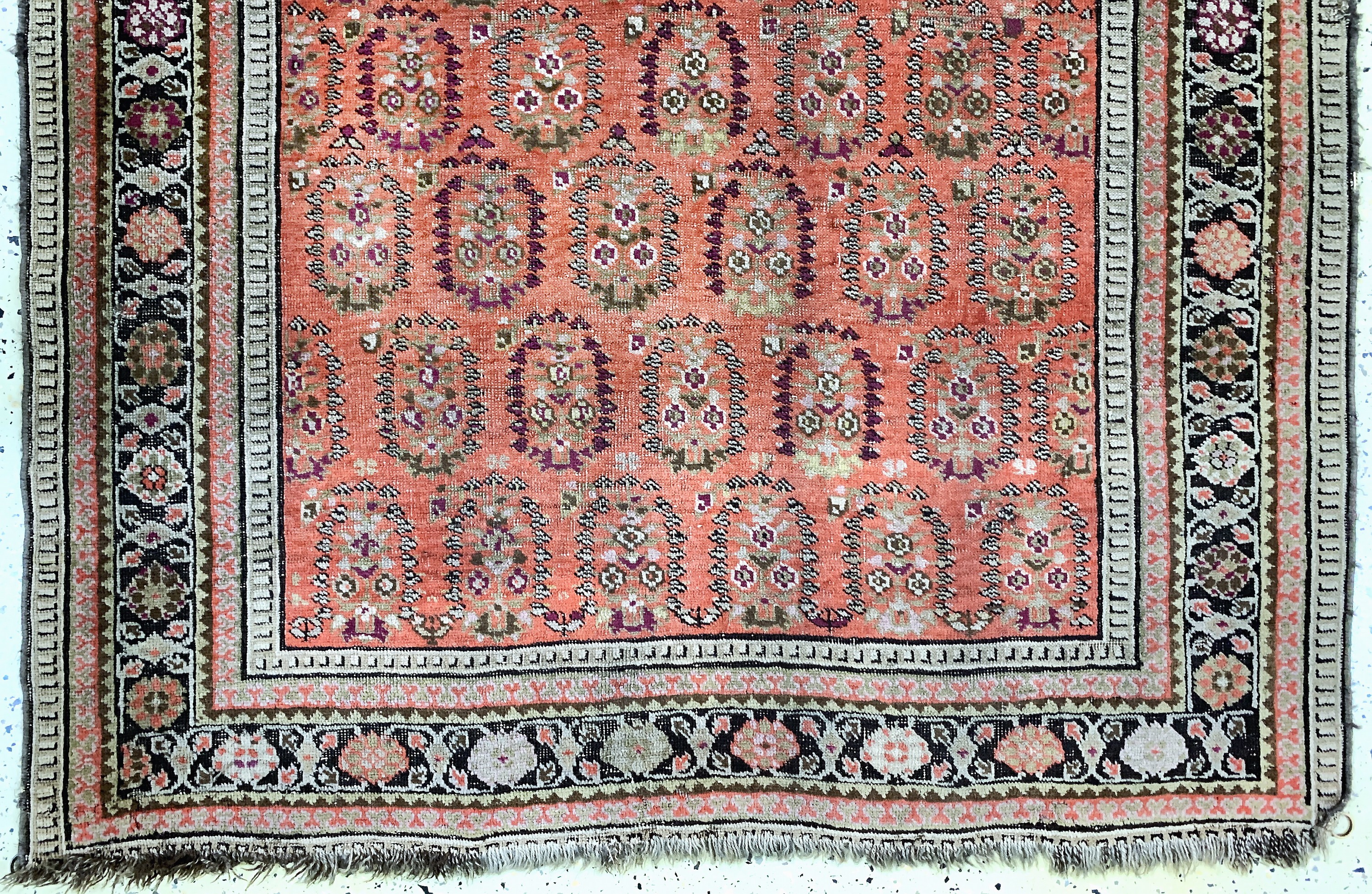Detail c: Karabagh antik, Kaukasus, 19.Jhd, Wolle aufWolle, ca. 188 x 130 cm, EHZ: 3