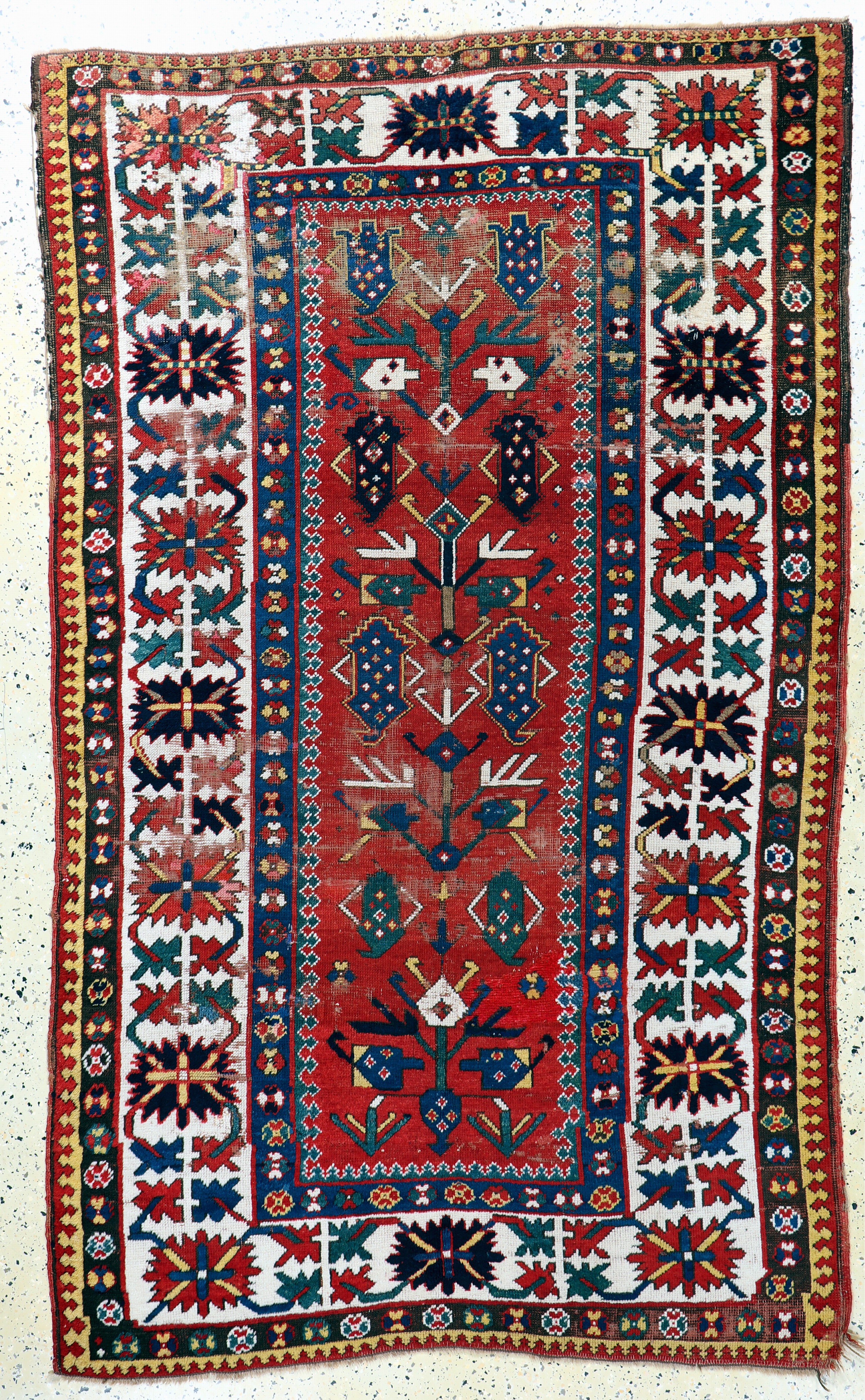Image 27131749 - Kazak antik, Kaukasus, 19.Jhd, Wolle auf Wolle, ca. 221 x 135 cm, EHZ: 3, (kleine ...