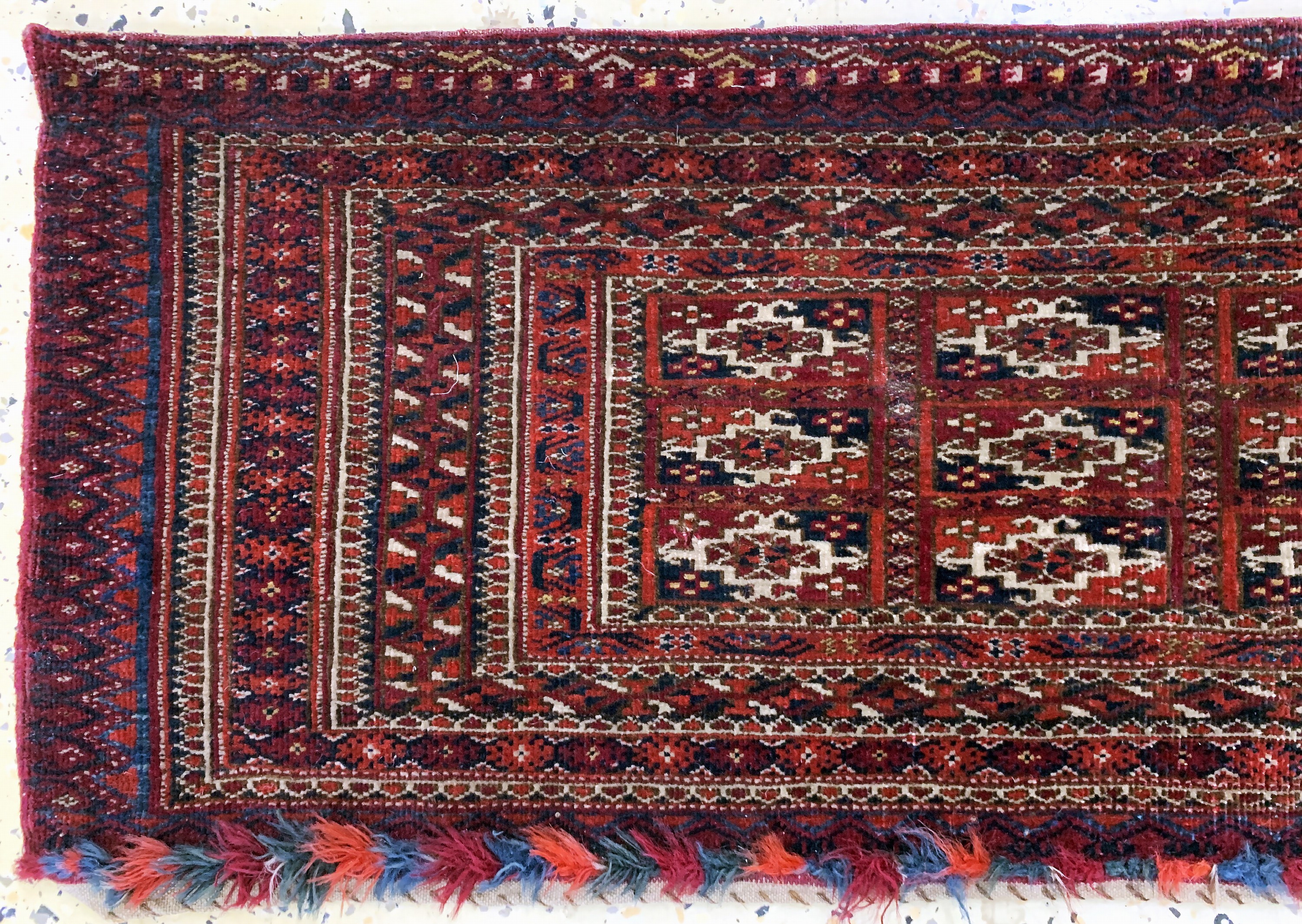 Detail a: 2 Lots Torba antik, Turkmenistan, 19.Jhd, Wolle auf Wolle, ca. 106 x 37 cm, EHZ: 2-3