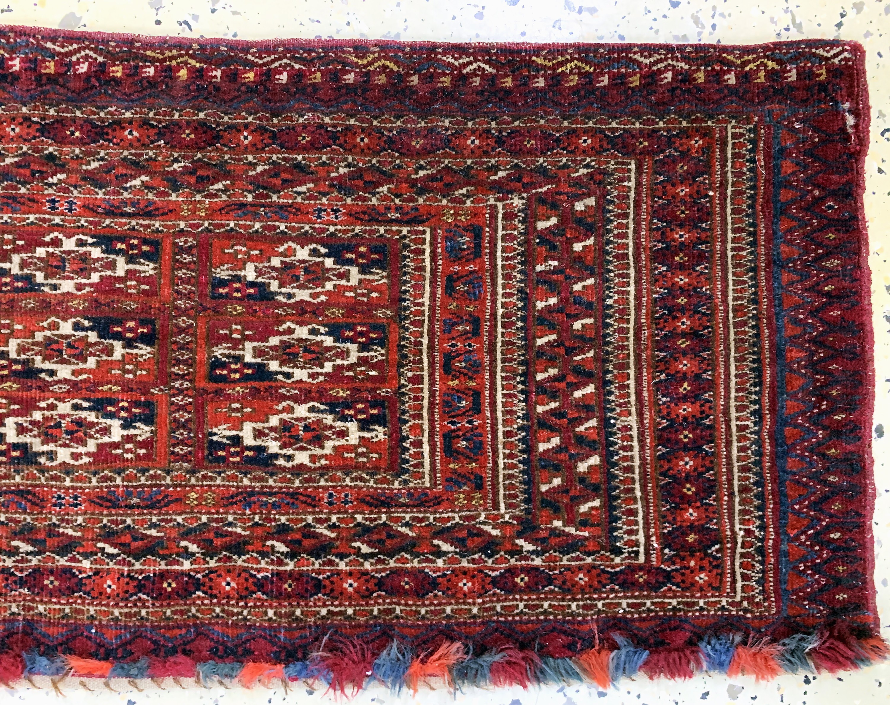 Detail b: 2 Lots Torba antik, Turkmenistan, 19.Jhd, Wolle auf Wolle, ca. 106 x 37 cm, EHZ: 2-3