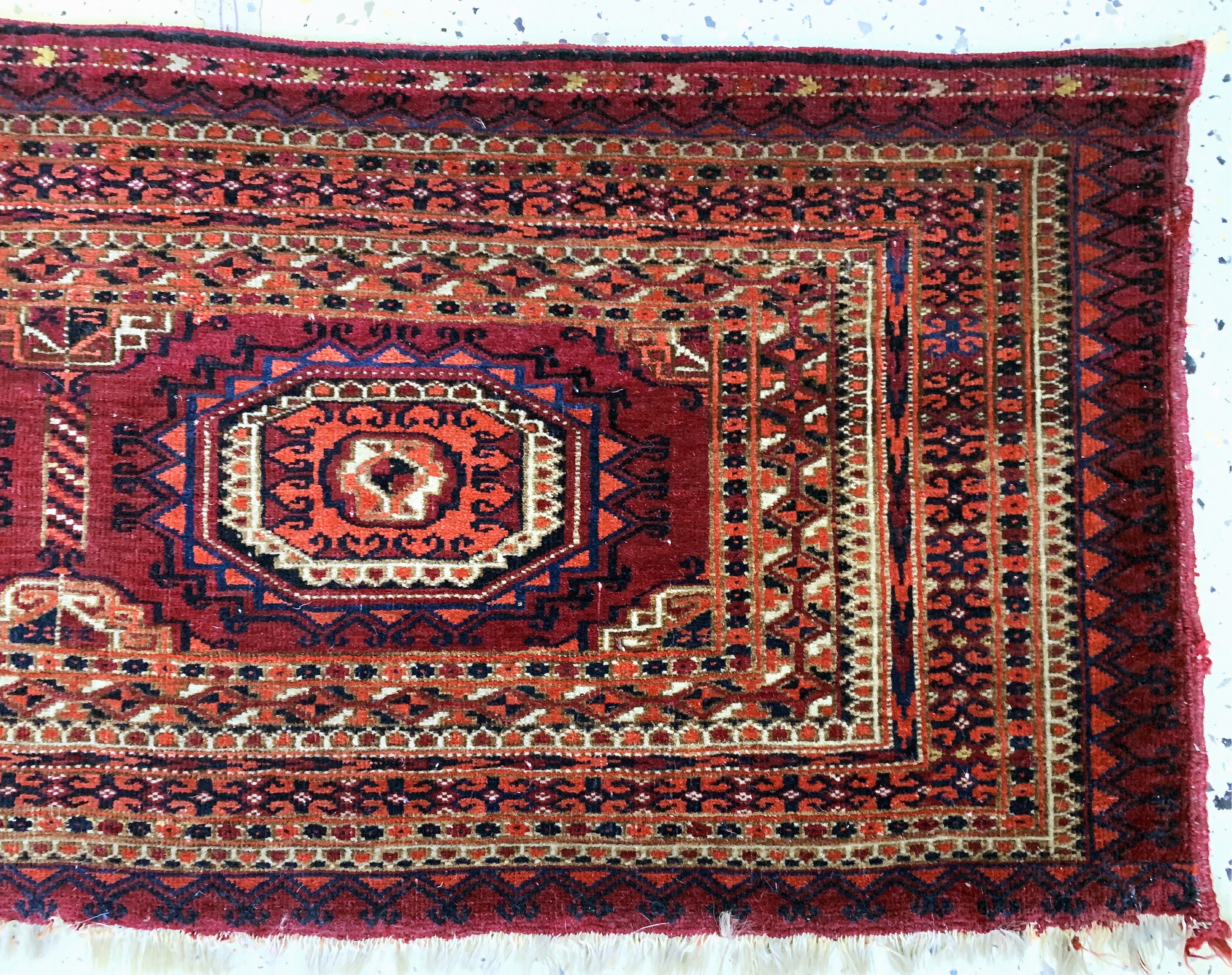 Detail e: 2 Lots Torba antik, Turkmenistan, 19.Jhd, Wolle auf Wolle, ca. 106 x 37 cm, EHZ: 2-3